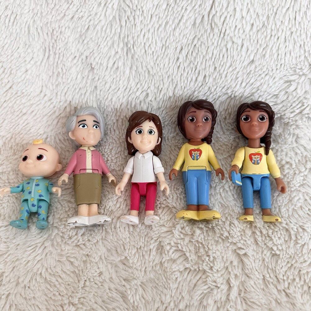 Jazwares Cocomelon Figures Lot Of 5 Toy Teacher Mom Grandma